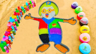 How to make Rainbow Pororo with Orbeez Colorful,Balloons of Fanta, Coca Cola, Mentos & Popular Sodas