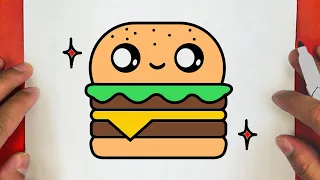 CÓMO DIBUJAR UNA LINDA HAMBURGUESA, PASO A PASO , JACK Dibujos