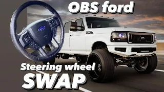 2015+ F-150 steering wheel in a OBS ford