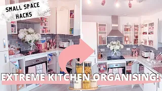 ORGANISE MY APARTMENT KITCHEN WITH ME! | Organisation hacks for small spaces | Chrissy Marie