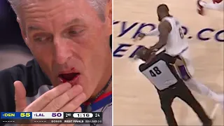 LeBron Accidentally Bumps Ref Scott Foster