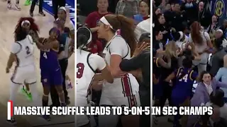 TENSIONS FLARE in SEC Championship 😳 MULTIPLE EJECTIONS turns into 5-ON-5 | ESPN College Basketball