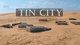 off grid community living on the sand dunes ! Stockton beach tin city