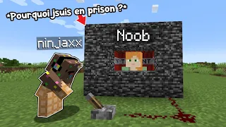 J'ai troll un Noob avec une Prison wtf sur Minecraft..