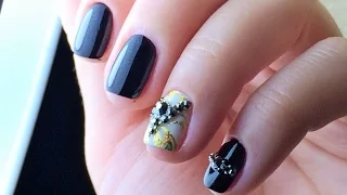 Красивый маникюр♥КАК ЗАКРЕПИТЬ СЛАЙДЕР ДИЗАЙН на гель лак♥FREEDECOR♥Olesyages NAILS