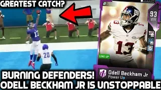 OBJ CATCH YOU MUST SEE! ODELL BECKHAM JR DOMINATES! Madden 19 Ultimate Team