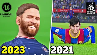 eFootball 2023 vs PES 2021 🔥 Next Gen vs Old Gen - Unreal Engine vs Fox Engine | Fujimarupes