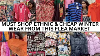 KASHMIRI KURTAS, ANTIQUE BAG, JEWELRY, ZARA WINTER CLOTHES, CROCHET TOP IN THIS FLEA MARKET OF DELHI