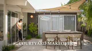 Courtyard renovation - Complete makeover in half year｜Mid-century Eichler Home Outdoor Living