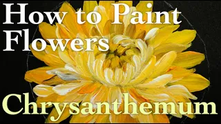 Flower painting tutorial | Chrysanthemum with acrylic ( in 3 Minutes )