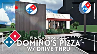building a domino's pizza with the new update! | bloxburg build & tour - itapixca builds