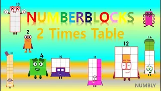 LEARN 2 TIMES TABLE - NUMBLY STUDY (with numberblocks) | MULTIPLICATION | LEARN TO COUNT