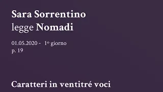 01. Sara Sorrentino legge "Nomadi" da "Caratteri"