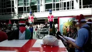 'Don't Buy Israeli Apartheid for Christmas' - Students for Palestine carol @ City Square 3