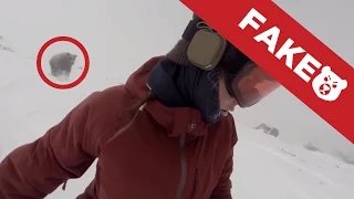 Snowboarder Girl Chased By Bear FAKE - Español