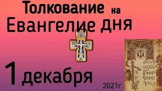 Толкование на Евангелие дня  1 декабря  2021 года