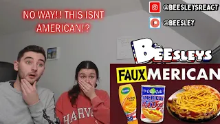 British Couple Reacts to What other countries are told is "American"