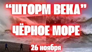 "Шторм века" в Чёрном море сегодня высота волн в Краснодарском крае и Крыму составляет 8 метров