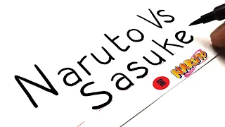 Turn word NARUTO Vs SASUKE into great fight