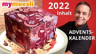 mymuesli Adventskalender 2022 Premium Snack - Inhalt und Unboxing. Müsli Adventskalender