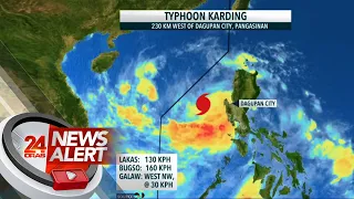 Bagyong Karding, habang papalayo sa Luzon bahagyang humina | 24 Oras News Alert