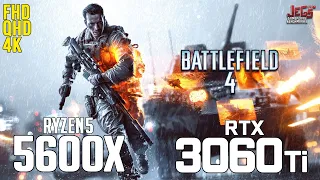 Battlefield 4 on Ryzen 5 5600x + RTX 3060Ti 1080p, 1440p, 2160p benchmarks!