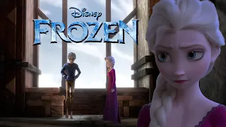 Queen Elsa tries to support Jack Frost  | Frozen 3 [JELSA Fanmade Scene ]