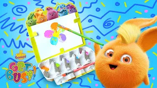 SUNNY BUNNIES - How to Make a Sunny Bunnies Easel | GET BUSY COMPILATION | Cartoons for Children