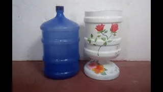 vaso feito com galão de água vencido