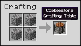 I added the COBBLESTONE CRAFTING TABLE to Minecraft... (from Dream Manhunt) [Datapack]