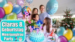 Claras 8. Geburtstag 🎂 Strahlende Augen & Geschenk auspacken! Meerjungfrau Party Torte | Mamiseelen