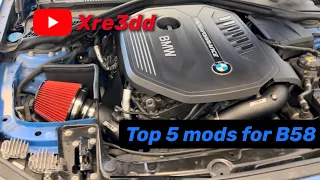 Top 5 mods you need on your B58 Bmw M240i M340i. #bmw #toyotasupra #mhd #carsofyoutube #xre3dd