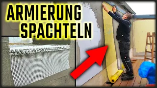 WAND VERPUTZEN - Gewebe spachteln | Armierungsgewebe einarbeiten! | Home Build Solution