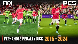 Bruno Fernandes Penalty Kick | FIFA vs PES | 2015 - 2024 |