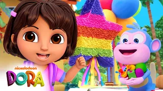 Dora and Boots have a Piñata Fiesta! w/ Swiper 🪅 BRAND NEW SCENE | Dora & Friends