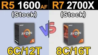 Ryzen 5 1600 AF Vs. Ryzen 7 2700X | 1080p and 1440p Gaming Benchmarks