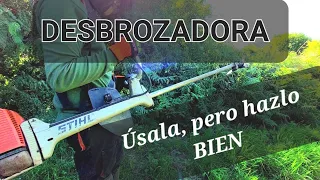 🍀👨🏽‍🦯⚠️Técnicas de corte con desbrozadora. Feat. Stihl Fs480