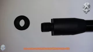 Silencer Adaptor, 16mm barrel to 1/2" UNF thread. Adaptador para Supressor