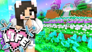 💙Flower Fields + DEATH! Minecraft X Life Ep.7