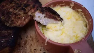 Fried pieces of pork on a grill / Божественные свиные эскалопы на углях из яблони в мангале