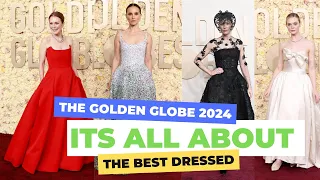 THE GOLDEN GLOBE' 2024 CELEBRITIES STUNNING DRESSES 🍷🤠☀️