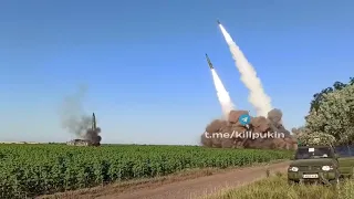 Запуск украинских ракет «Точка-У» по российским складам с боеприпасами на Южном направлении