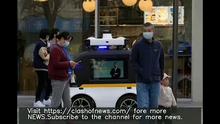 Dog-like robot makes COVID-19 announcements on empty Chinese street amid lockdown