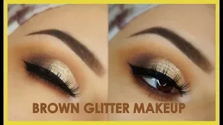 Classic Brown Glitter Eye Makeup Tutorial | ABH Modern Renaissance