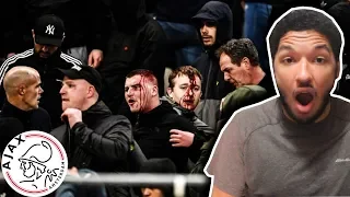 AJAX VS THE WORLD! Ajax Hooligans Entrada & Fan Fights || REACTION