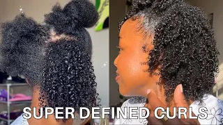 TRANSFORMING MY NATURAL HAIR TO SUPER DEFINED CURLS | TYPE 4 HAIR 💦💫