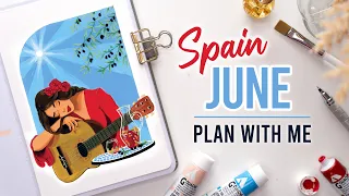 JUNE Art Travel Journal Setup 2023 🐂 PLAN WITH ME Spain