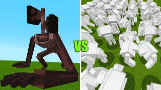 Siren Head vs 1000+ GOLEM of IRON in Minecraft PE