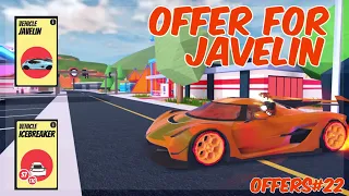 What do people offer for OG Javelin? | DANG | #Roblox #Jailbreak #Trading
