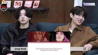 BTS REACTION TO BLACKPINK JENNIE AND LISA RAP LINE.